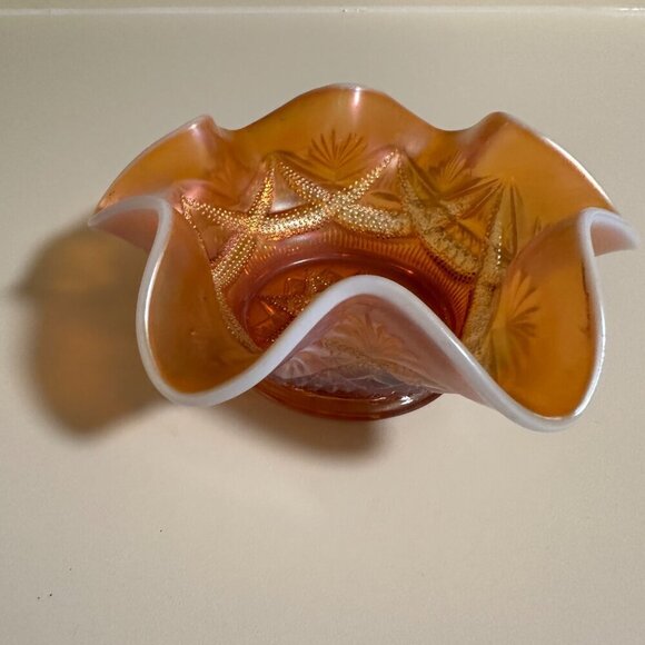 Digan Carnival Glass Bowl Color Peach - Picture 8 of 11